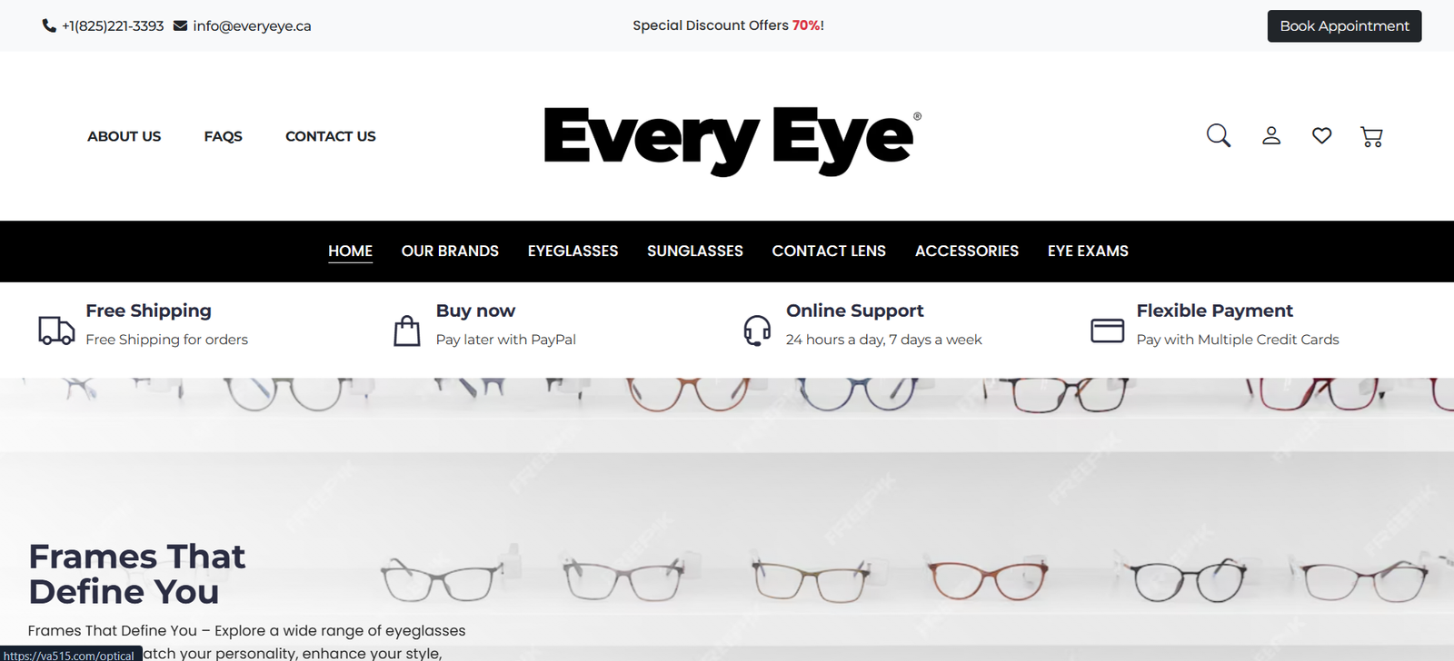 Every Name Optical Website