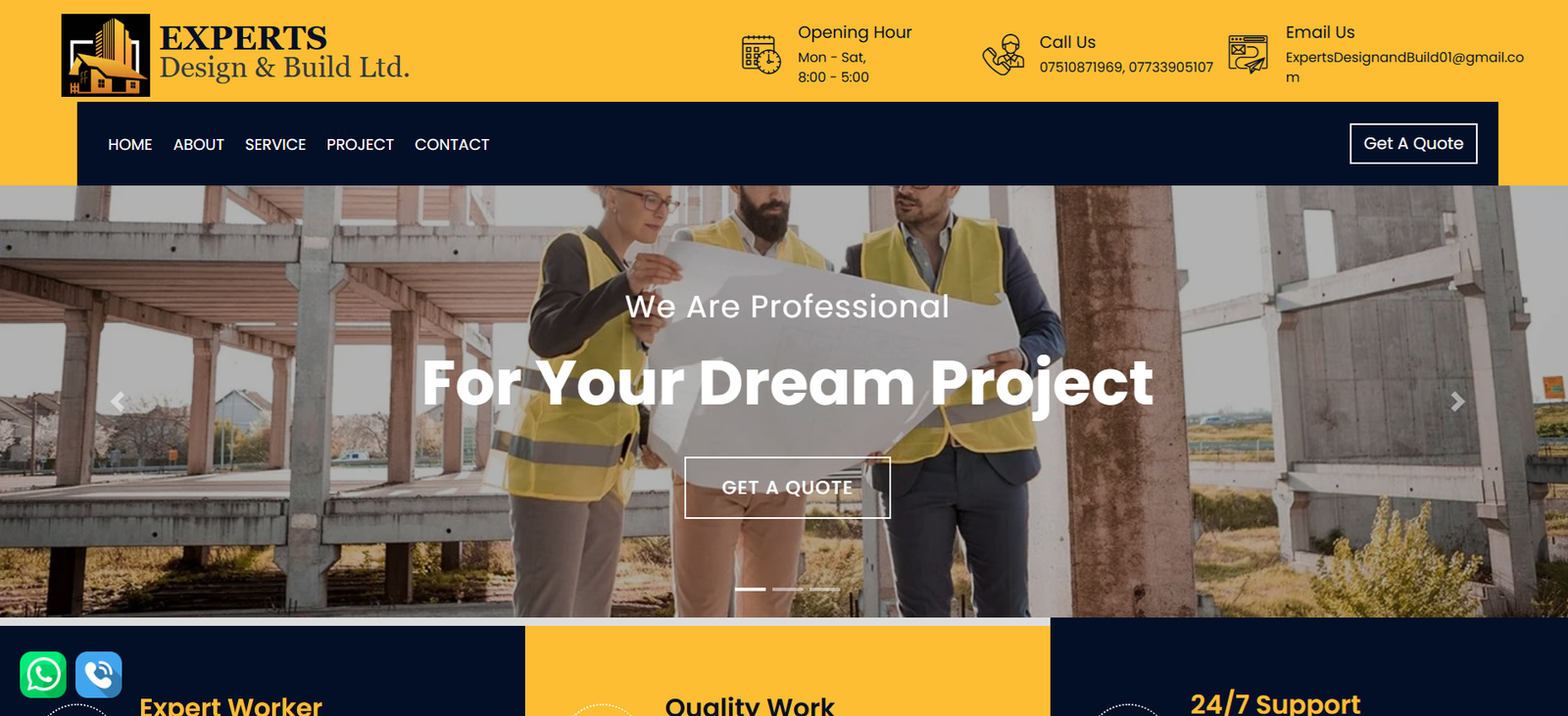 Experts Design and Build Website